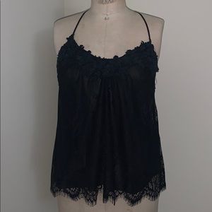 Black lace top